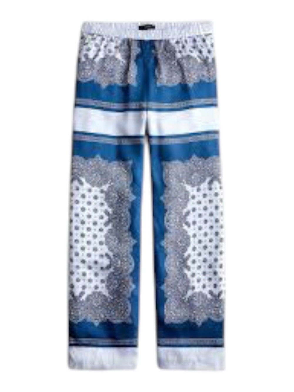 J.Crew NWT Polyester Wide-Leg Pajama Pant | Scarf Border Print | Size 10